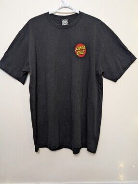 Santa Cruz Skateboards Men's Black Graphic Logo T-Shirt